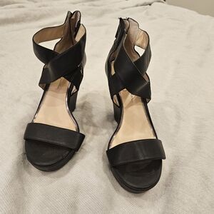 Black wedges, size 8.5